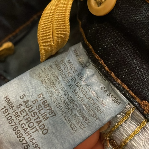 Dark Wash Lee Straight Leg Jeans- slim fit size 5 - Picture 3 of 5